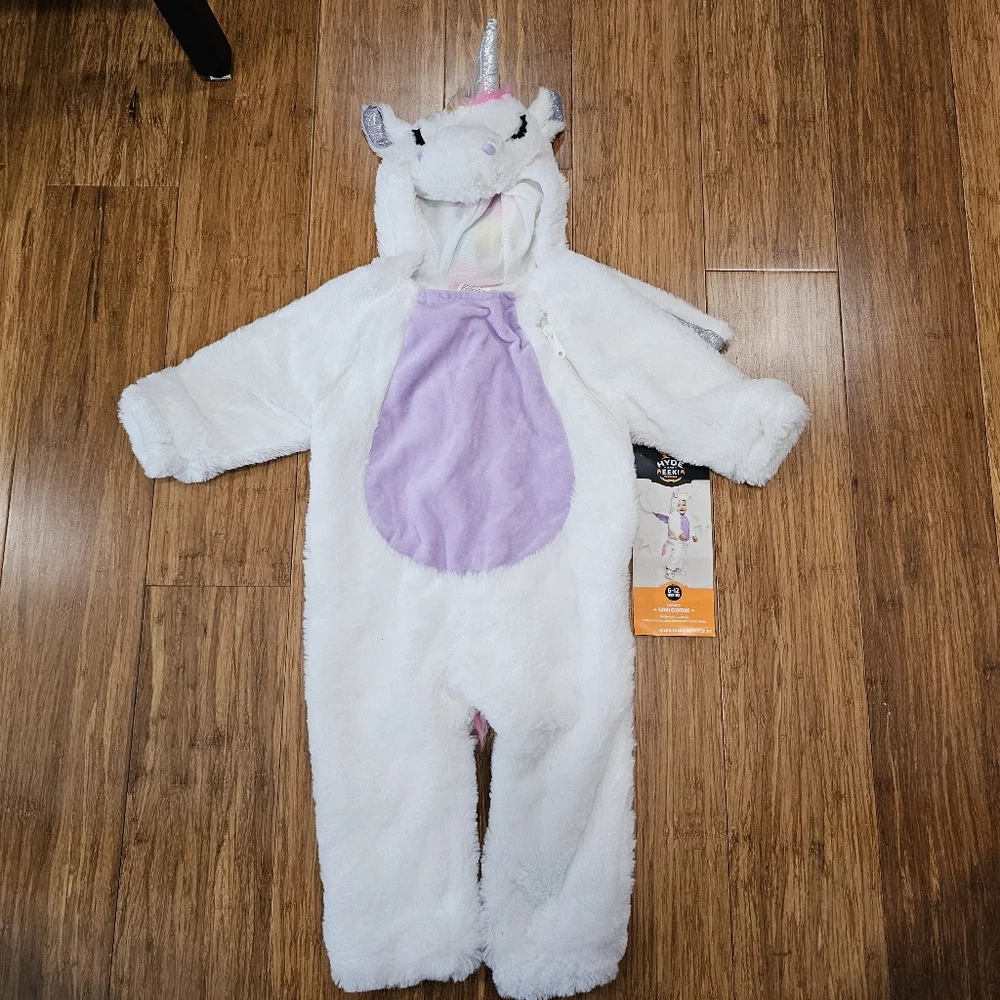 New Target Infant Toddler Sz 6 12 Months Costume Unicorn Dress Up Halloween - Picture 1 of 4